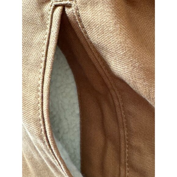 Eddie Bauer NWT Sz L  Brown Multi Pocket Men's Berber Lined Workwear Jacket - Picture 8 of 16